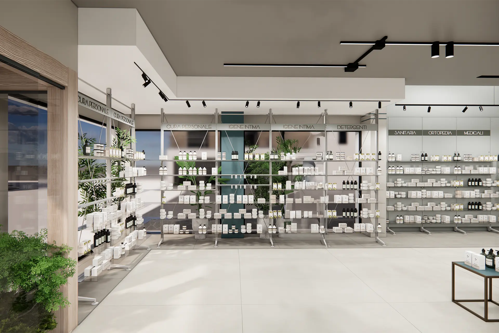 XF Linee di arredamento per farmacie XF sistema d'arredo per farmacia minimal th.kohl